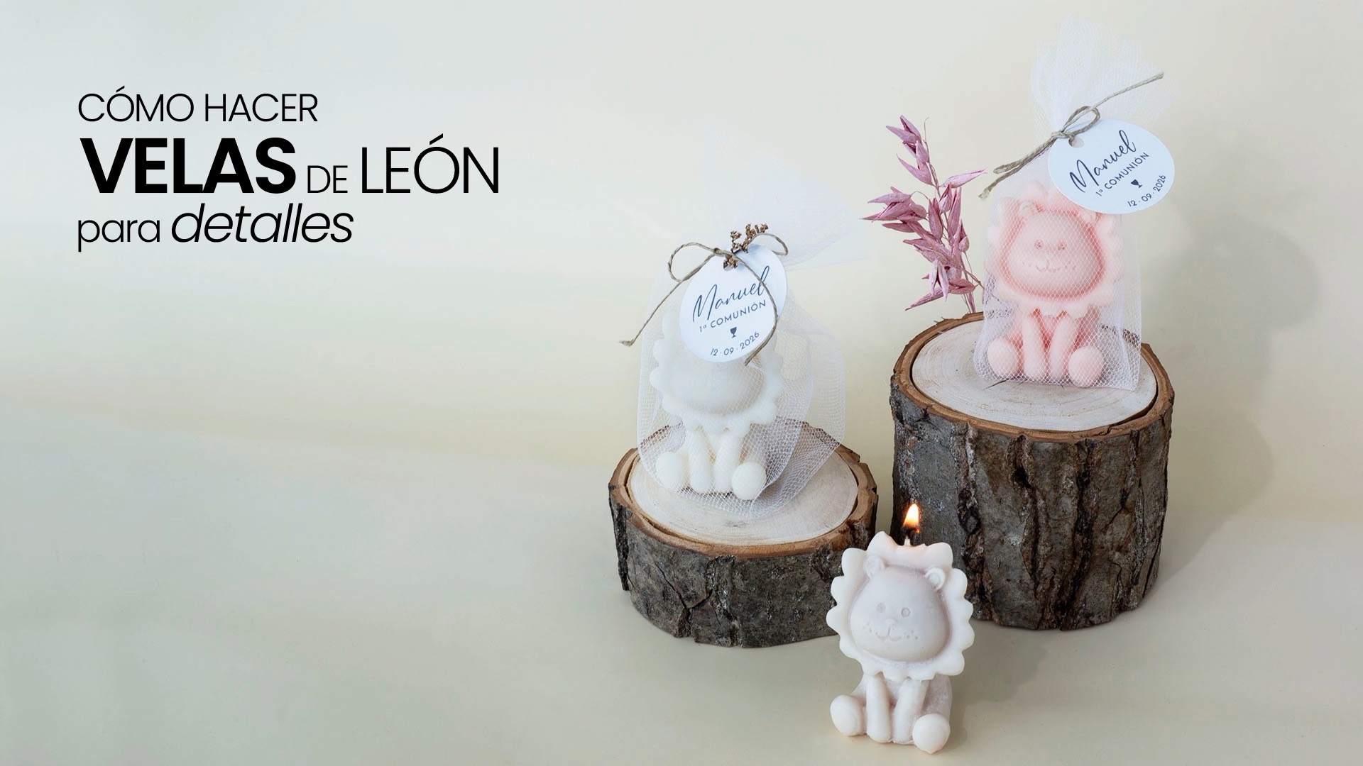 Velas con forma de león