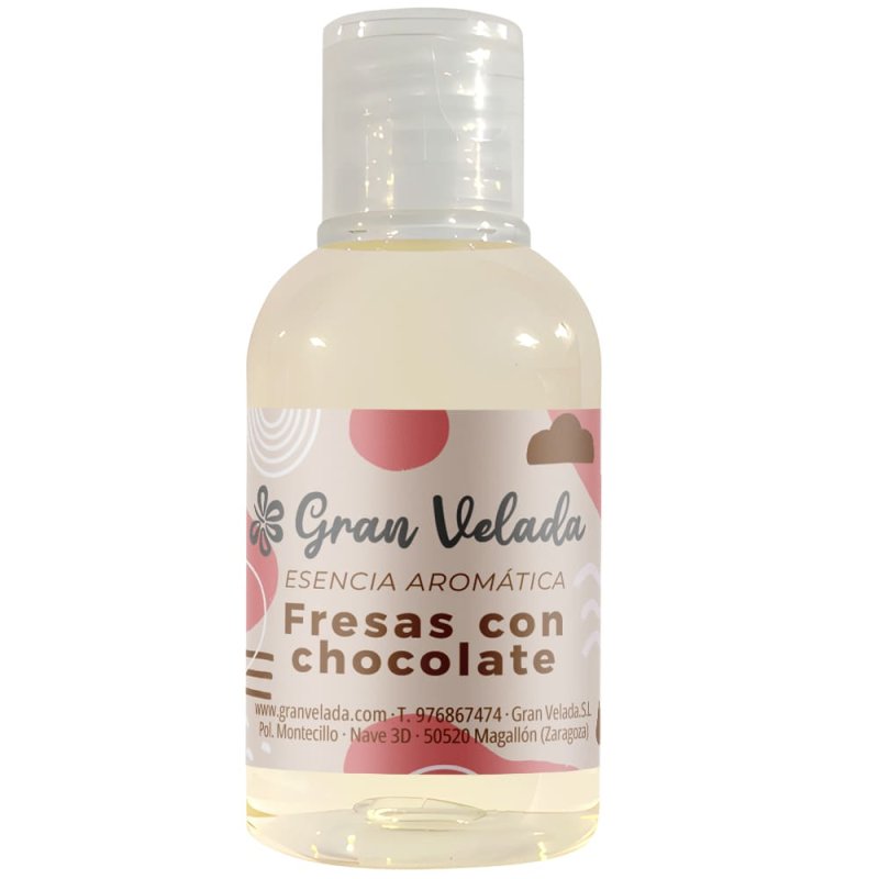 Esencia aromática de fresas con chocolate